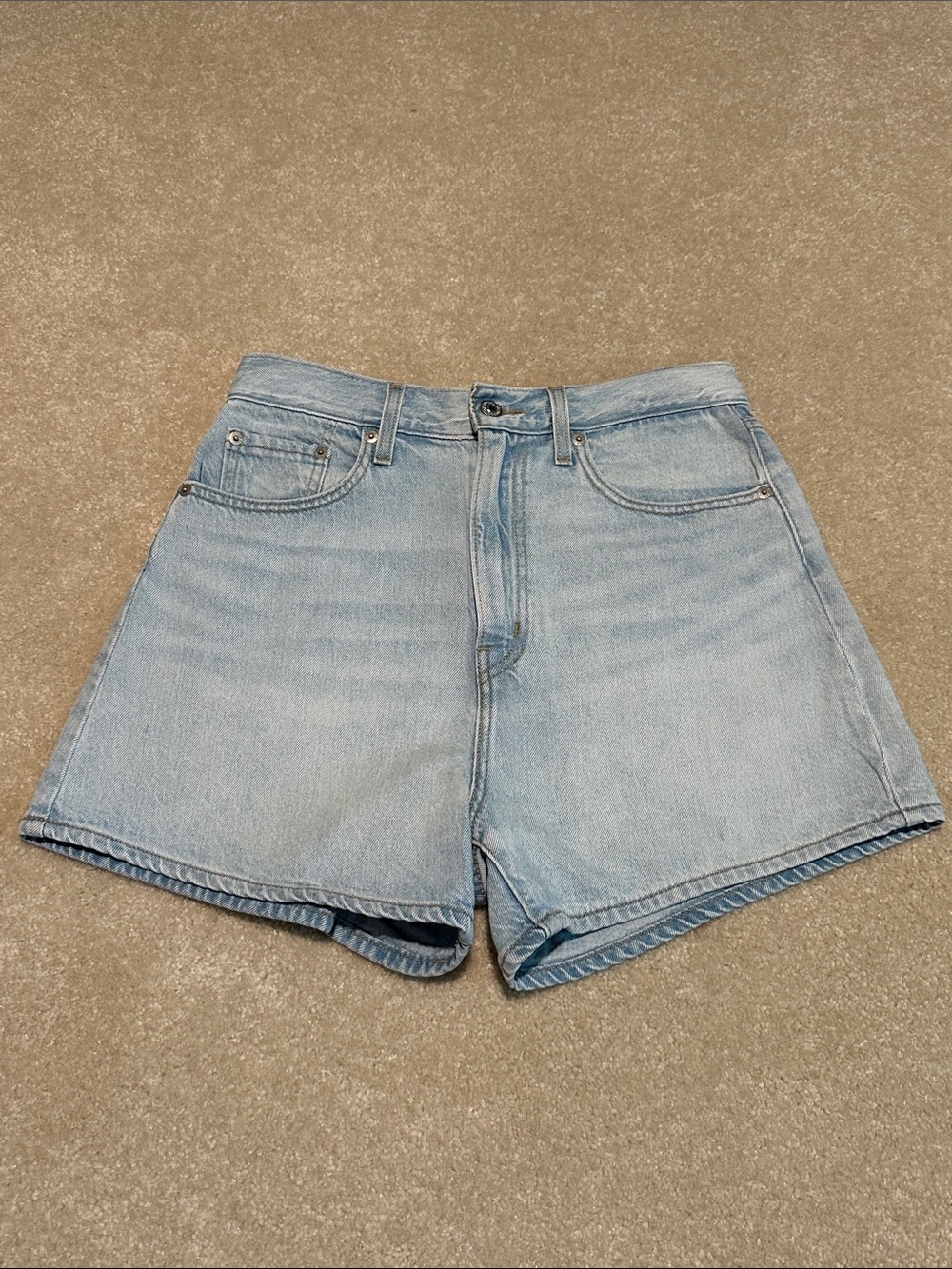 Levi's Light Wash High-Rise Denim Shorts